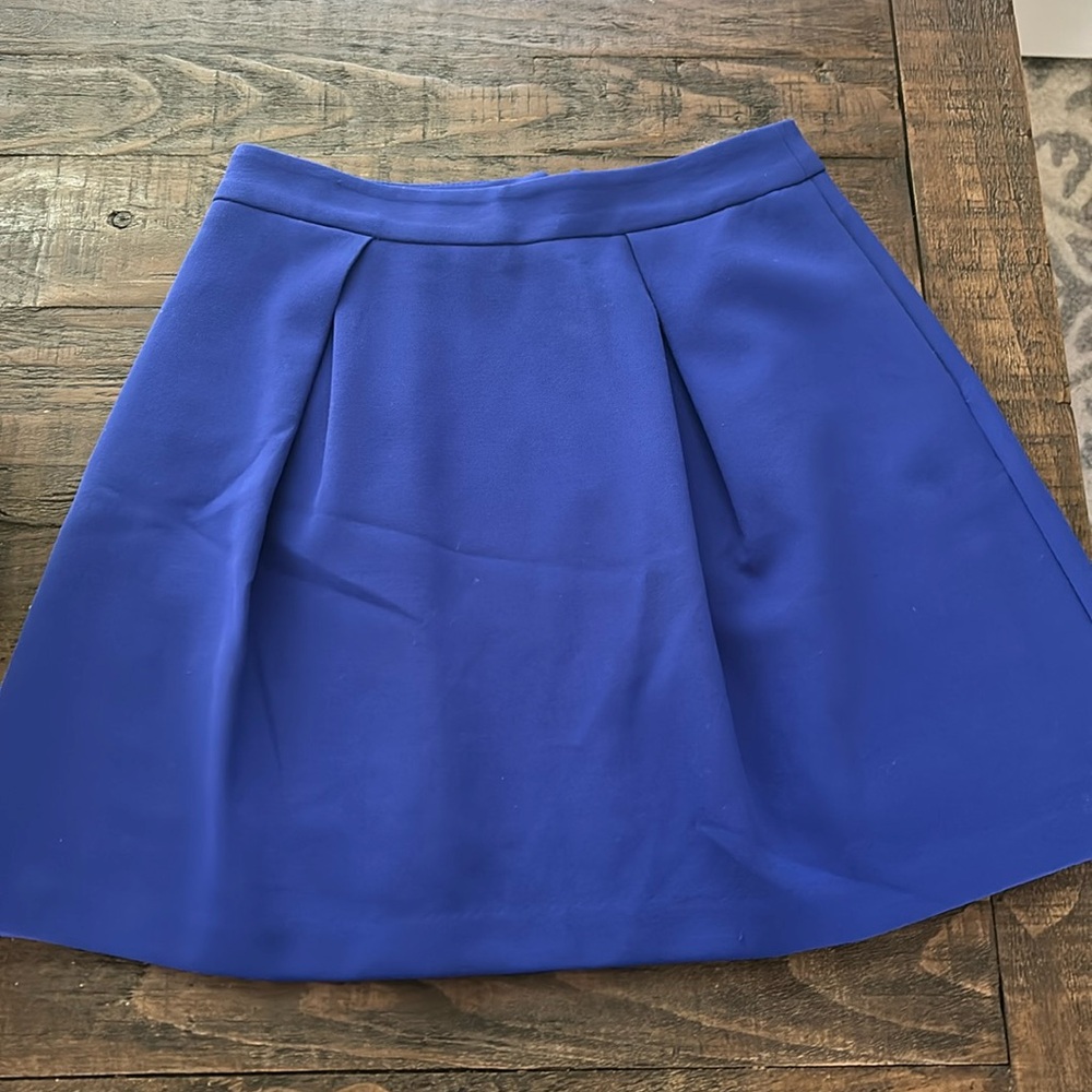 Trina Turk blue pleated skirt